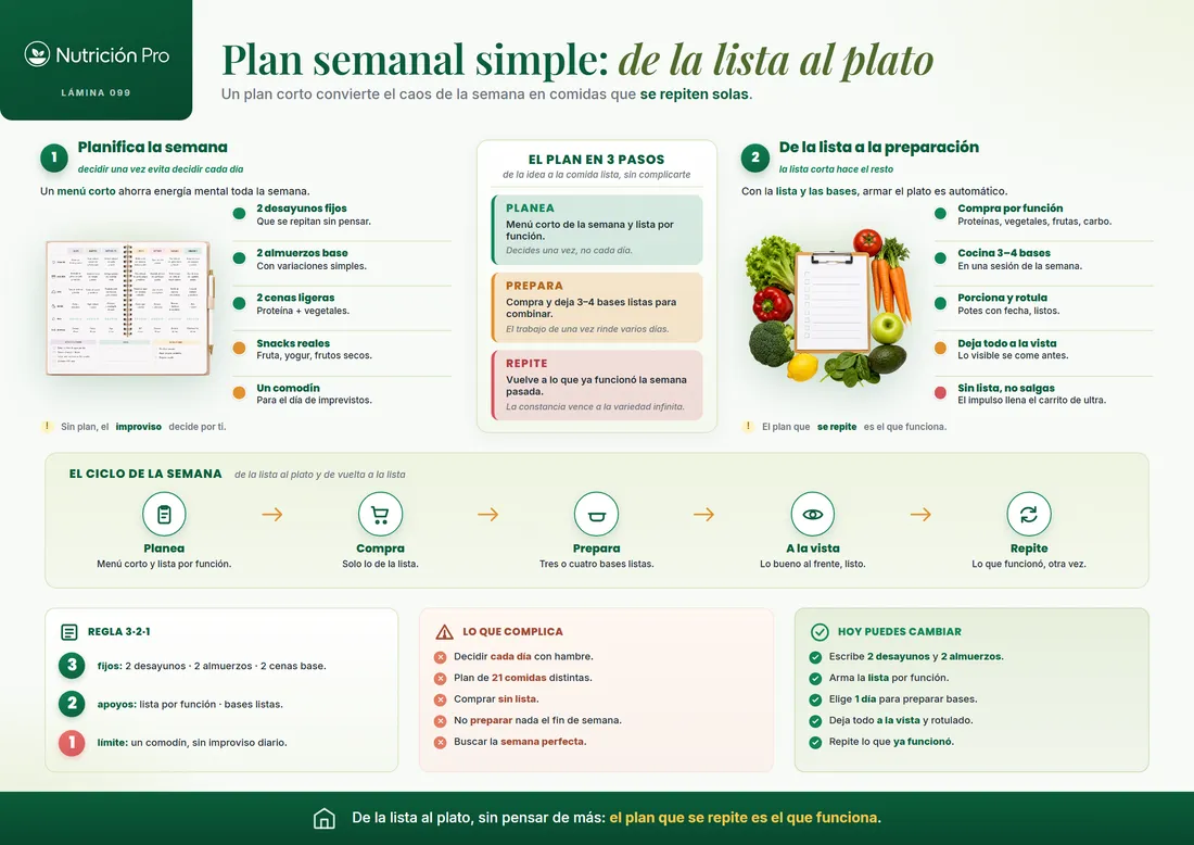 Lámina de plan semanal