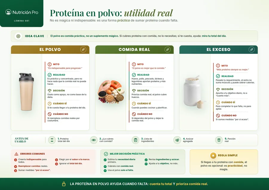 Lámina sobre proteína en polvo
