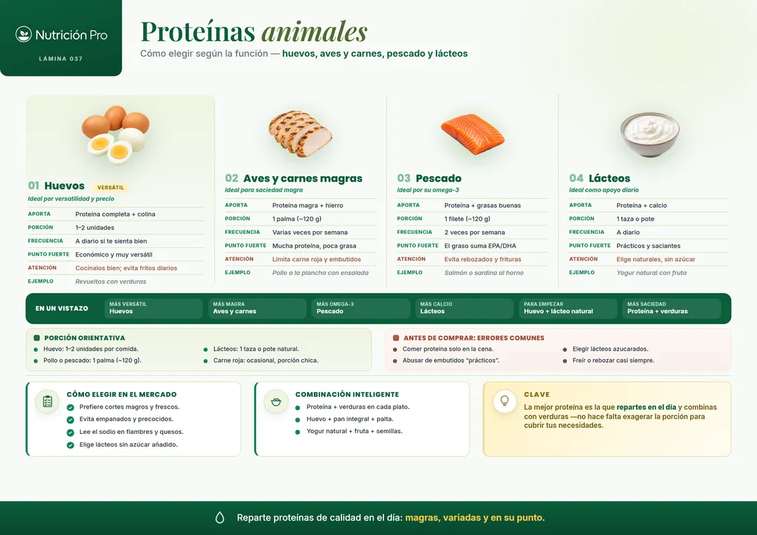 Lámina sobre proteína en cada comida