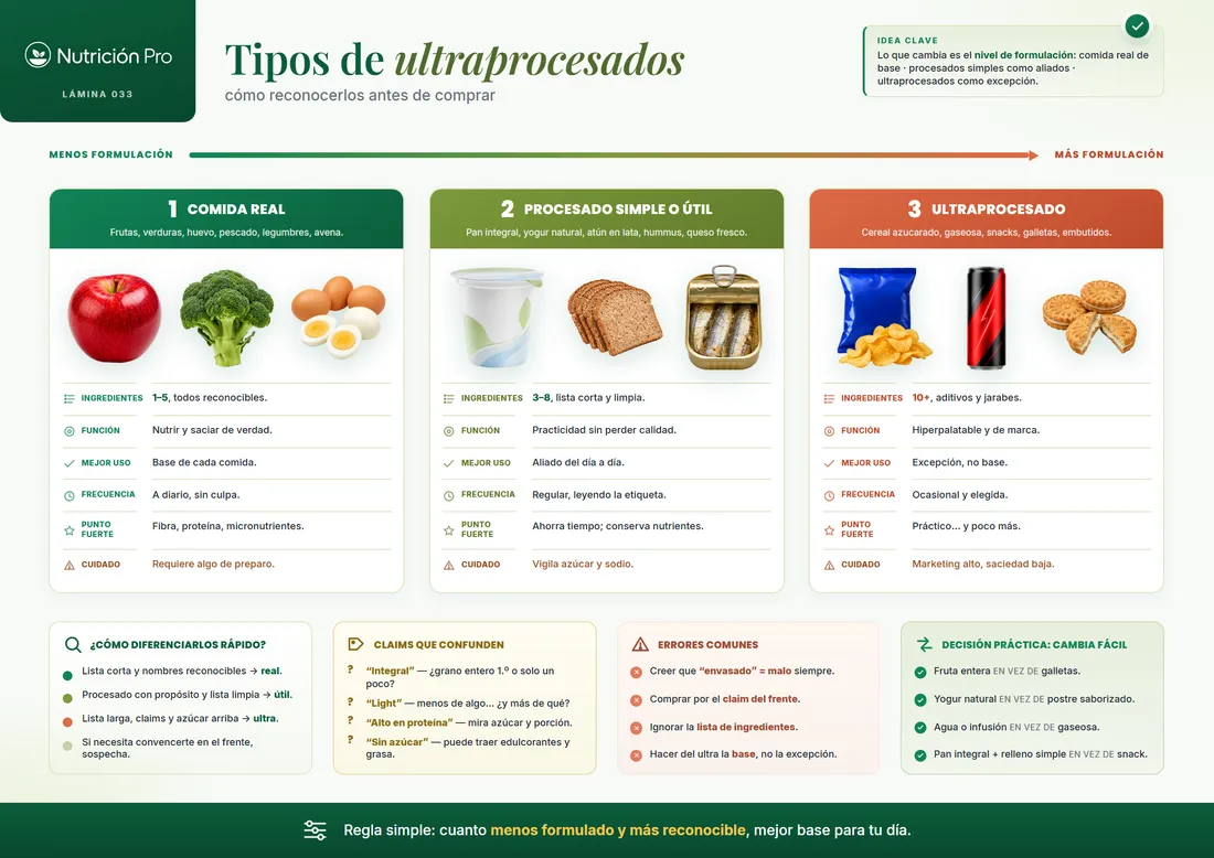 Lámina sobre tipos de ultraprocesados